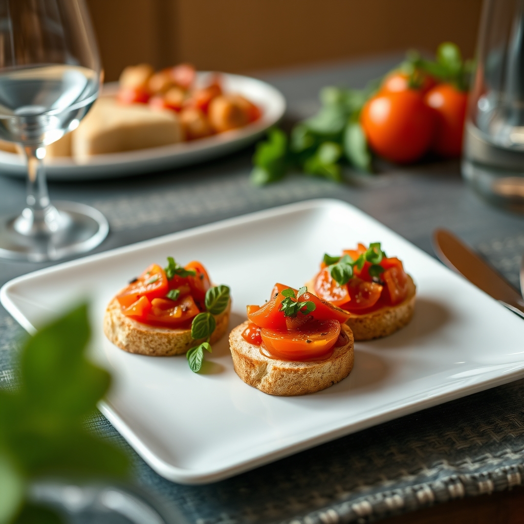 Entradas Bruschetta de Tomate